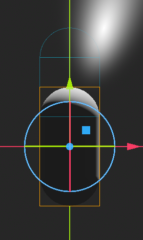 MeshInstance3D is centered on Player's origin
