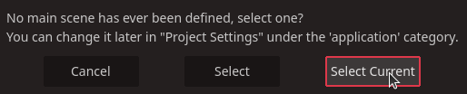 Chosing Select Current button